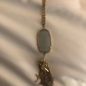 Kendra Scott, Light Grey/Gold Long Necklace